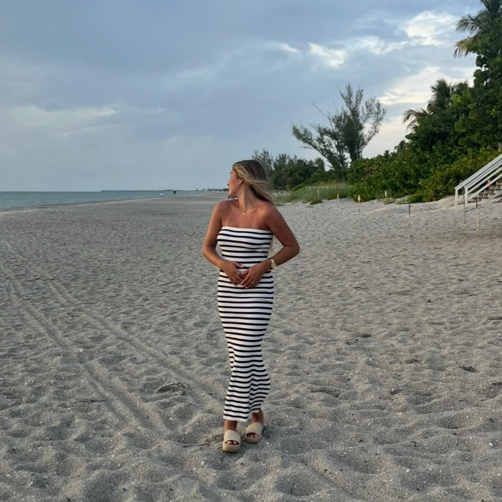 Edikted Black and White Strapless Dress - Picture 4 of 5